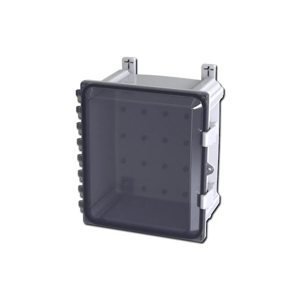 Quick Release Padlock Hasp Electrical Enclosures, 13.40 in H, 7.86 in D, 12.68 in W, Polycarbonate
